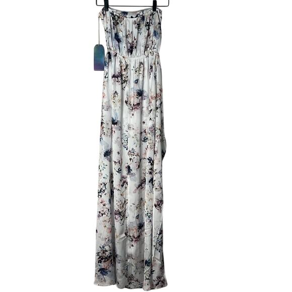 NWT Show Me Your Mumu Bouquet Beauty White Floral Heather Halter Dress Small - Picture 10 of 13